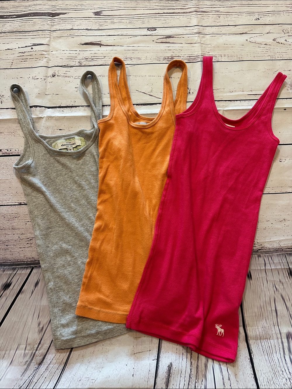 Abercrombie Ribbed Scoop Tank Tops